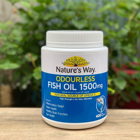 Dầu cá Nature's Way Odourless Fish Oil 1500mg 400 viên. 334891