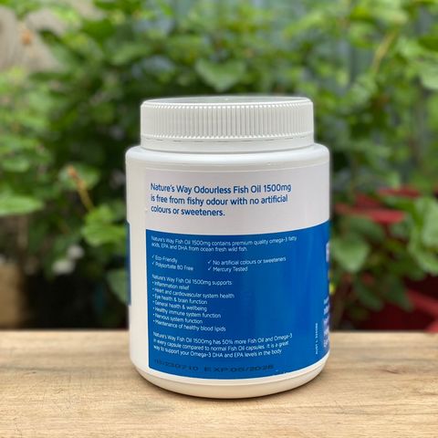 Dầu cá Nature's Way Odourless Fish Oil 1500mg 400 viên. 334891