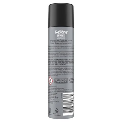Xịt Khử Mùi Rexona for Men Clinical Protection Antiperspirant 180ml Hàng Úc - Mùi Sạch Fresh, Bảo Vệ Tối Đa cho Nam