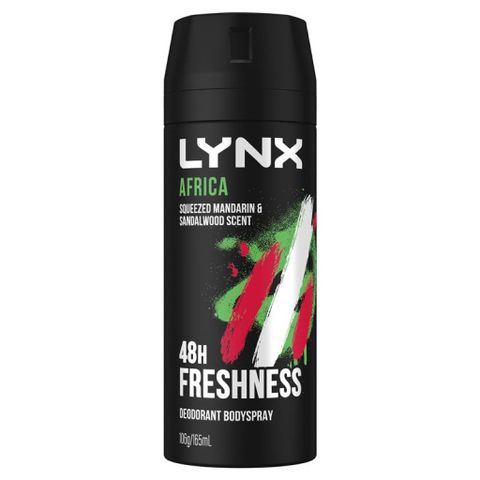 Xịt Khử Mùi Lynx Deodorant Africa 165ml - Hàng Chính Hãng, Mang Đến Mùi Hương Tươi Mát, Lý Tưởng Cho Người Năng Động