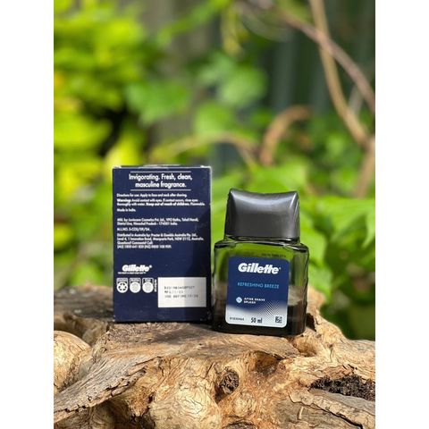 Dưỡng Da Sau Cạo Râu Gillette Refreshing Breeze After Shave Splash 50ml - Giảm Rát, Lưu Hương Lâu, Cho Nam Giới