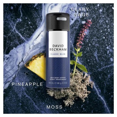 Xịt Khử Mùi Nam David Beckham Classic Blue Body Spray 150ml - Hương Nước Hoa Chính Hãng, Tươi Mát, Quyến Rũ