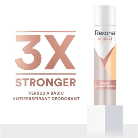 Xịt Khử Mùi Rexona for Women Clinical Protection 180ml - Ngăn Mùi Hiệu Quả 48 Giờ, Dưỡng Ẩm, Mát Lạnh Cho Ngày Hè