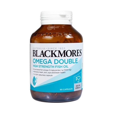 Viên uống Blackmores Omega Double High Strength Fish Oil 90 viên - Hỗ trợ tim mạch, mắt và da với omega 3 tự nhiên cao cấp