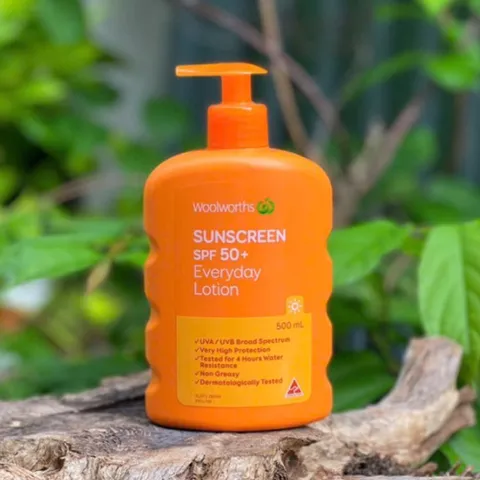 Kem chống nắng của Úc Woolworths Suncreen Spf50+ Everyday Lotion 500ml 335192