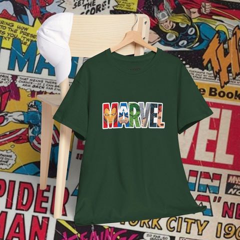 Áo Thun Unisex Marvel & DC - Thiết Kế Siêu Anh Hùng Cotton Thoáng Mát, Phong Cách Streetwear Cho Fan Truyện Tranh