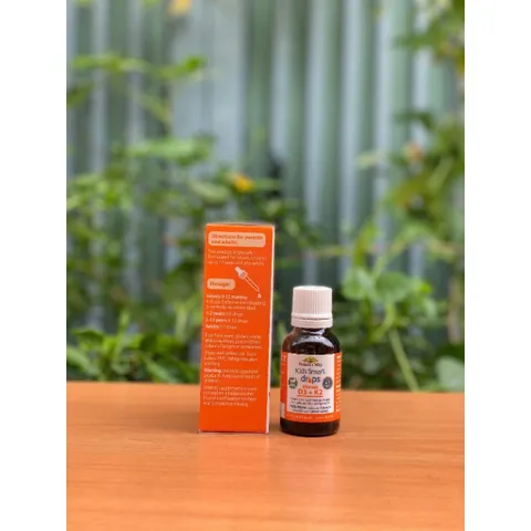 Vitamin D3 + K2 Nature's Way - Giọt Hỗ Trợ Canxi Cho Trẻ Em 11ml, Tăng Cường Sức Khỏe Xương và Đề Kháng