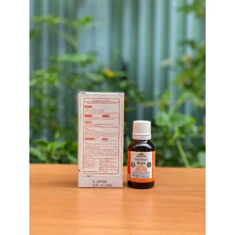 Vitamin D3 + K2 Nature's Way - Giọt Hỗ Trợ Canxi Cho Trẻ Em 11ml, Tăng Cường Sức Khỏe Xương và Đề Kháng