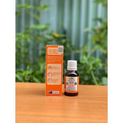 Vitamin D3 + K2 Nature's Way - Giọt Hỗ Trợ Canxi Cho Trẻ Em 11ml, Tăng Cường Sức Khỏe Xương và Đề Kháng