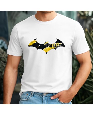 Áo Thun Unisex Batman - Cotton Dày Mềm, Hình In Siêu Anh Hùng DC Comics, Phong Cách Geeky Kiểu Dáng Thoải Mái Cho Fan