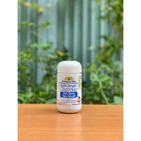 Viên Nhai Nature's Way Kids Smart Bursts DHA 300mg Hỗ Trợ Phát Triển Não Bộ và Tăng Cường Trí Nhớ Cho Trẻ (50 Viên)
