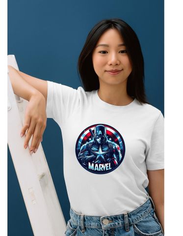 Áo Thun Unisex Siêu Anh Hùng Marvel & DC – Graphic Tee In Hình Avengers, Justice League, Cotton Thoáng Mát, Quà Tặng Fan Comic