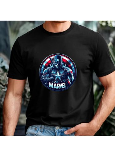 Áo Thun Unisex Siêu Anh Hùng Marvel & DC – Graphic Tee In Hình Avengers, Justice League, Cotton Thoáng Mát, Quà Tặng Fan Comic