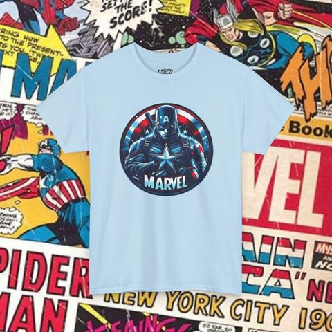Áo Thun Unisex Siêu Anh Hùng Marvel & DC – Graphic Tee In Hình Avengers, Justice League, Cotton Thoáng Mát, Quà Tặng Fan Comic