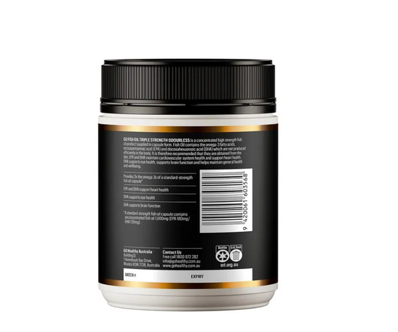 Viên Uống Dầu Cá Go Healthy Triple Strength Odourless 150 Viên Omega-3 Hỗ Trợ Tim Mạch Và Thị Lực - Sức Khỏe Từ New Zealand