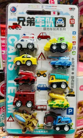 27864 Cars Team Bộ đồ chơi gồm 10 chiếc xe mô phỏng các phương tiện giao thông xe ô tô và xe công trình cho trẻ em yêu thích sáng tạo và mô phỏng