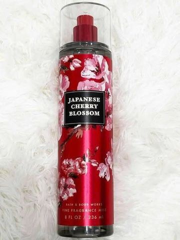 Xịt Thơm Bath & Body Works Splash Japanese Cherry Blossom 236ml - Hương Hoa Anh Đào Tươi Mát, Sản Phẩm Độc Quyền Từ Mỹ