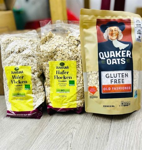 Yến Mạch Ông Già Quaker Oats 454g - Ngũ Cốc Dinh Dưỡng Giàu Chất Xơ, Lợi Ích Tim Mạch, Bữa Sáng Năng Lượng Cao