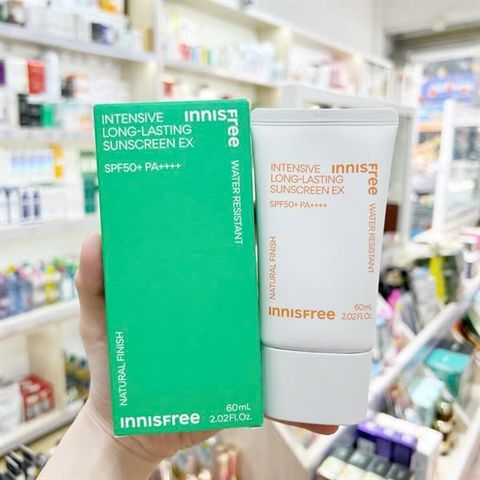 Kem Chống Nắng Innisfree Intensive Long-Lasting EX SPF50+ PA++++ 60ml - Bảo Vệ Da Dầu và Da Hỗn Hợp, Chống UV Hiệu Quả