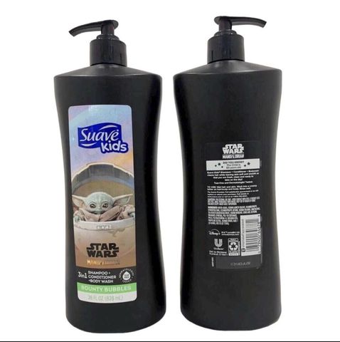 Dầu gội & sữa tắm tre em Suave kids starwars 828ml 329308
