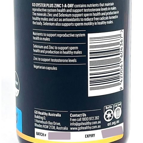 Viên uống tinh chất hàu Go Healthy Oyster Plus Zinc 120 viên