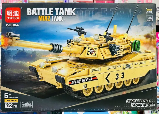 Mô Hình Xe Tăng MINGDI K2084 M1A2 Tank Battle Series - Bộ Lắp Ghép 622 Mảnh Ghép Cho Trẻ Em Phát Triển Kỹ Năng