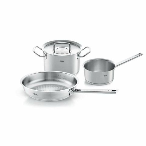 Bộ Nồi Inox Fissler Profi Set 3 Nắp - Chất Liệu Thép Không Gỉ 18/10 Cao Cấp, Dùng Trên Mọi Loại Bếp, Thiết Kế Hiện Đại, Sản Xuất Tại Đức