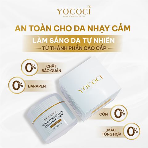 Kem Dưỡng Trắng Da Mặt Ngày & Đêm YOCOCI Perfect Face Cream 20g – Dưỡng Ẩm, Mờ Thâm Nám, Chống Oxy Hóa, Phục Hồi Da