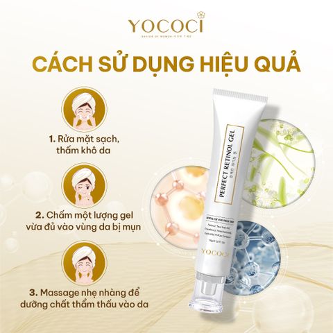 Gel Chấm Mụn YOCOCI Retinol Cao Cấp 15g – Giảm Mụn, Mờ Thâm, Ngừa Sẹo, Dưỡng Da Mịn Màng, Hỗ Trợ Làm Lành Vết Thương