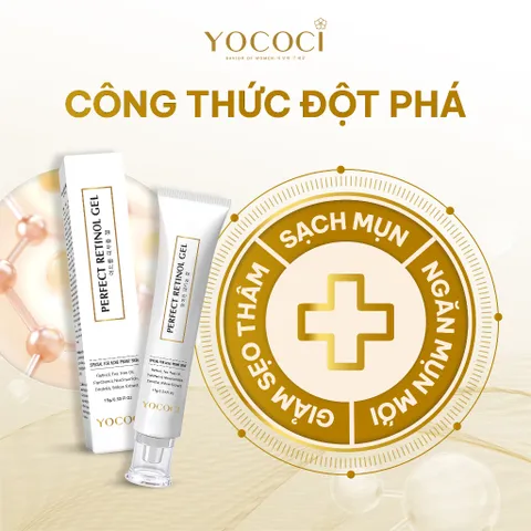 Gel Chấm Mụn YOCOCI Retinol Cao Cấp 15g – Giảm Mụn, Mờ Thâm, Ngừa Sẹo, Dưỡng Da Mịn Màng, Hỗ Trợ Làm Lành Vết Thương