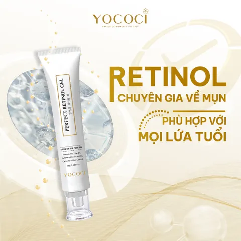 Gel Chấm Mụn YOCOCI Retinol Cao Cấp 15g – Giảm Mụn, Mờ Thâm, Ngừa Sẹo, Dưỡng Da Mịn Màng, Hỗ Trợ Làm Lành Vết Thương