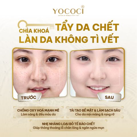 [YOCOCI chính hãng]Tẩy Tế Bào Chết Da Mặt Cao Cấp Yococi Oolong Tea Exfoliating 50g – Sáng Da, Mịn Màng, Ngừa Xỉn Màu