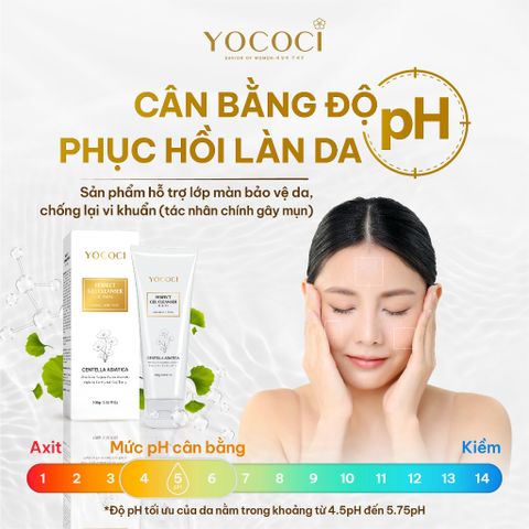 Sữa Rửa Mặt Gel Yococi Perfect 100g - Làm Sạch Dịu Nhẹ, Ngừa Mụn Cho Da Dầu, Nhạy Cảm, Giữ Ẩm Tự Nhiên, Hỗ Trợ Làm Dịu Da