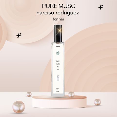 Nước hoa Nữ Narciso Rodriguez Pure Musc For Her 10ml - Mùi Hương Xạ Hương Quyến Rũ, Thanh Lịch, Tinh Tế từ Pháp