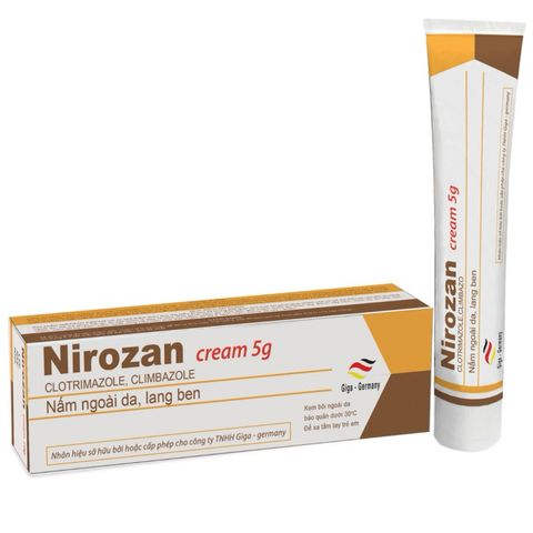 Kem Bôi Nấm Ngứa Nirozan Cream 5gr - Hỗ Trợ Điều Triị Viêm Da, Giảm Ngứa Từ Thương Hiệu Giga Đức