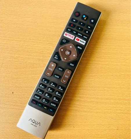 Điều Khiển GIỌNG NÓI TV Aqua Smart TV - Remote Đen ÊM NHẠY Tặng Pin, Thiết Kế Hiện Đại và Thông Minh, Thao Tác Dễ Dàng từ Xa