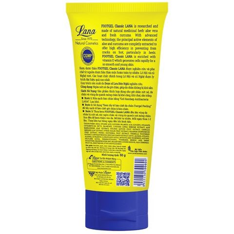 Kem Dưỡng Da Chân Footgel Classic Lana 50g - Chống Nứt Nẻ, Dưỡng Ẩm, Giúp Da Mềm Mại và Khỏe Đẹp Tự Nhiên