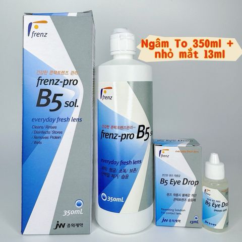 Combo Nước Ngâm Lens 150ml & Nước Nhỏ Mắt Frenz Drop B5 13ml - Duy Trì Độ Ẩm Và Sự Thoải Mái Cho Kính Áp Tròng Mềm