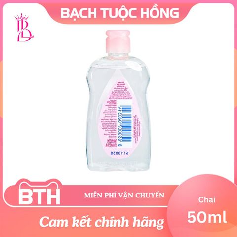 Dầu Massage & Dưỡng Ẩm Johnson’s Baby Oil 50ml - Khóa ẩm hiệu quả, An toàn cho da, Giúp da mềm mại và thư giãn