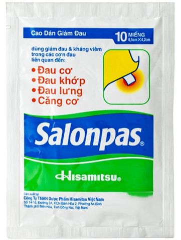 Cao Dán Giảm Đau Salonpas Hisamitsu - Hỗ Trợ Giảm Đau Cơ, Đau Lưng, Chấn Thương - Hộp 40 Miếng Chất Lượng Cao