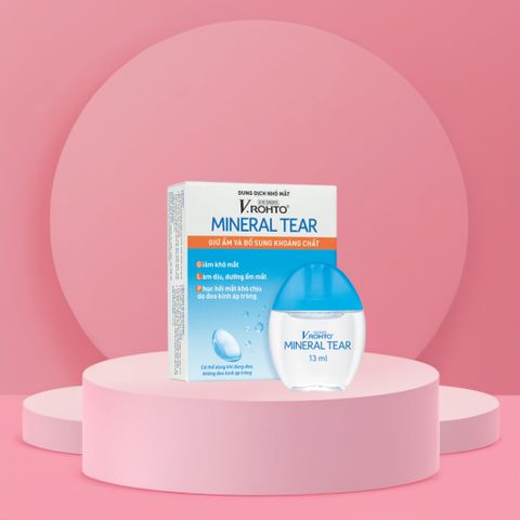 Dung dịch nhỏ mắt V.Rohto Mineral Tear 13ml - Giúp giữ ẩm, làm dịu mắt khô, bảo vệ khi mang kính áp tròng, bổ sung khoáng chất tự nhiên.