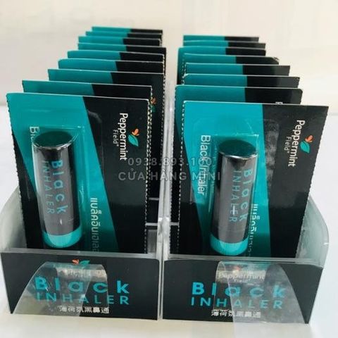 Ống Hít Thông Mũi Đen Peppermint Field Thái Lan - Tinh Dầu Giúp Thông Mũi, Tỉnh Táo, Giảm Say Xe và Đau Đầu 2cc