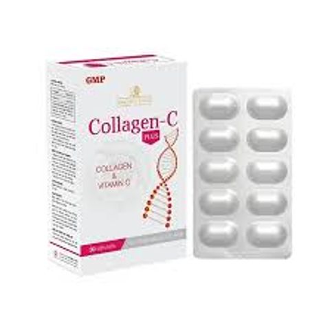 Viên uống Collagen C Plus - Hỗ trợ làm đẹp, căng bóng da và mờ thâm sạm - Hộp 30 viên Mediphar