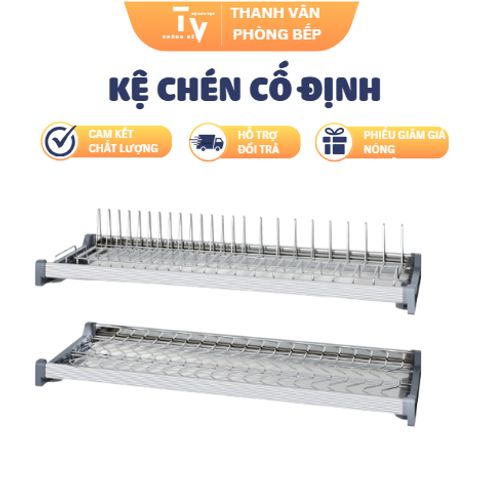 Kệ Chén Cố Định 2 Tầng Khung Nhôm Cao Cấp - Giải Pháp Lưu Trữ Bát Đĩa Thông Minh cho Nhà Bếp Hệ Tầng Cứng Cáp (TV1211)