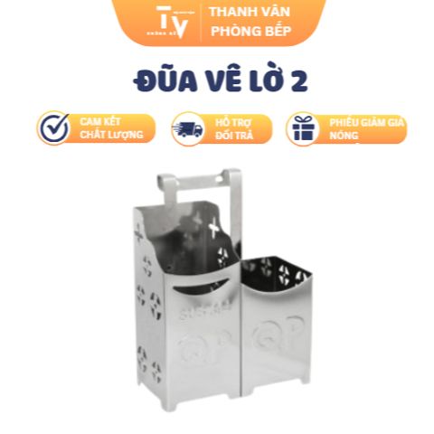 Đũa Vê Lờ 2 Inox Cao Cấp TVKITCHEN - Dụng Cụ Gia Dụng Nhà Bếp Tiện Lợi, Hàng Chính Hãng, Giao Hàng Nhanh Chóng (TV1201)