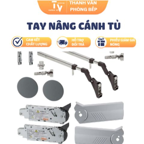 Tay Nâng Cánh Tủ Chỉnh Lực Blum Việt - Dụng Cụ Gia Dụng Inox Cao Cấp, Tiện Lợi Cho Bếp Nghệ Thuật (TV1217)
