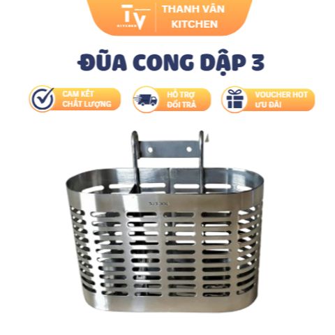 Đũa cong dập inox cao cấp - Dụng cụ nhà bếp tiện lợi, chất lượng chính hãng cho căn bếp hiện đại (TV1194)