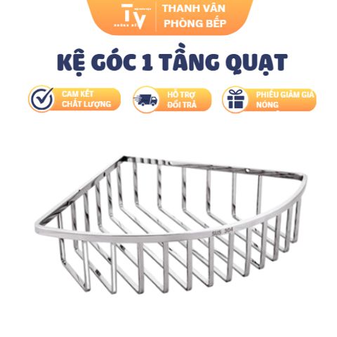 Kệ Góc 1 Tầng Inox Cao Cấp - Giải Pháp Tiết Kiệm Không Gian Cho Nhà Bếp Thông Minh (TV1165)