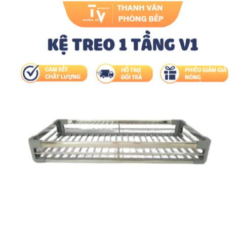 Kệ Treo 1 Tầng Inox Chất Liệu Bền Bỉ - Đồ Gia Dụng Thông Minh Cho Nhà Bếp Hiện Đại (TV1136)