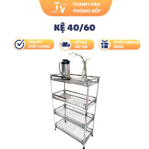 Kệ Để Đồ Bếp Inox 40x60cm - Kệ Gia Dụng Nhà Bếp Chất Lượng Cao, Tiện Lợi và Chính Hãng (TV1148)
